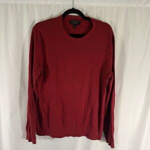 Banana Republic Premium Luxe Yarn Sweater Men's Medium Red Crewneck Silk Cashmer